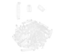 sourcing map 50 clips de plástico para llavero, conectores de acrílico transparente, anillos para llaves, anillos, oficina, tarjetas de crédito, manualidades, fabricación de joyas, a granel