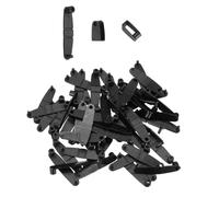 sourcing map 50 clips de plástico para llavero, conectores de acrílico transparente, anillos para llaves, anillos, oficina, tarjetas de crédito, manualidades, joyería, fabricación a granel, color