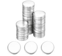 sourcing map 50 colgantes de acero inoxidable en blanco de 12 mm para hacer joyas, 12mm