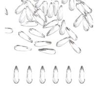 sourcing map 50 diamantes de imitación de circonita brillante de 6 mm en forma de lágrima, mini diamantes de imitación de cristal para uñas, gemas de cristal 3D con parte trasera plana para arte de