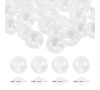 sourcing map 50 diamantes de imitación puntiagudos, diamantes de imitación de cristal facetado redondo de 10 mm, piedra de circonita cúbica cabujón de cristal para hacer joyas, adornos, vestido de