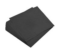 sourcing map 50 hojas de papel de origami de doble cara, color negro, 15 cm x 15 cm, 70 g/m², hoja de papel plegable cuadrada para proyectos de manualidades, principiantes, decoración de regalos