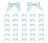 sourcing map 50 lazos de satén autoadhesivos, 6,35 cm, cinta de doble cara para envolver regalos, manualidades, fiestas de cumpleaños, bodas, decoración, color azul cielo