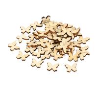 sourcing map 50 mariposas de madera para manualidades, 1,5 x 1,27 cm, recortes de mariposa de madera sin terminar, rodajas en blanco para manualidades, pintura, grabado, colgador de puerta, letrero de