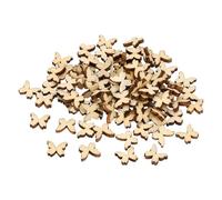 sourcing map 50 mariposas de madera para manualidades, recortes de mariposa de madera de 0.4 x 0.3 pulgadas, rodajas de madera en blanco sin terminar para manualidades, pintura, grabado, colgador de