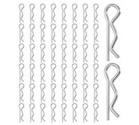 sourcing map 50 pasadores de enganche M1,6 x 28 mm, pasadores de acero inoxidable, clips de retención de resorte para bloqueo de remolque, cortacéspedes, camiones, caravanas, maquinaria, sistemas de