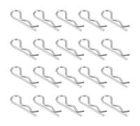 sourcing map 50 pasadores de resorte en forma de R de acero inoxidable 304 de 1,8 mm x 32 mm, clips R para electrodomésticos, equipos deportivos, reparación de mecánicos de automóviles (plateado)