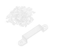 sourcing map 50 pcs Clip de Silicona para fijar los soportes de montaje de 14 mm de ancho de Tira LED de Luz blanco
