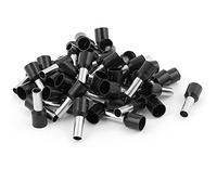 sourcing map 50 pcs Conector negro de punteras huecas 10mm2 crimpado Aislante