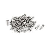 sourcing map 50 pcs M2,5 x12mm de acero inoxidable 316 tornillos de máquina de cabeza cónica Phillips fijaciones