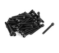 sourcing map 50 Piezas 12.9 Aleación Hexagonal Llave Enchufe Cabeza Tapa Tornillos Pernos UNC 6# -32x1-1/4"