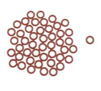 sourcing map 50 Piezas 12x2.5x7 mm De Silicona Rojo Oscuro O Anillos Junta De Arandelas De Aceite Junta