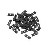 sourcing map 50 piezas de 2,54 mm Pin Header Jumper Cap alargado corto circuito conexión Cap Mini Micro Jumper Bridge Plug Negro