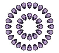 sourcing map 50 piezas de diamantes de imitación de cristal AB puntiagudos, gemas de cristal facetadas de lágrima de 7 x 10 mm para funda de teléfono, manualidades, joyería, decoración de ropa, morado
