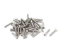 sourcing map 50 piezas M 2, 5 x 16 mm Phillips tornillos de cabeza plana | avellanado, acero inoxidable