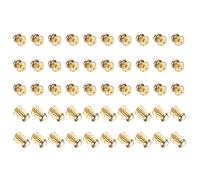 sourcing map 50 Piezas Mini Pomos Redondos, Tiradores de Cajón Pequeños de 12mm, Pomos y Tiradores de Armario para Tocador Armario Joyero Cajas de Regalo, Dorado