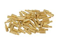 sourcing map 50 piezas separadores de tornillo de latón espaciadores hexagonales M3 macho x M3 hembra 10 mm