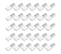 sourcing map 50 pinzas de soporte de estante de 6 mm con forma de cuchara de hierro con pin, clips de estante para muebles, estanterías, armarios, armarios de cocina, tono plateado