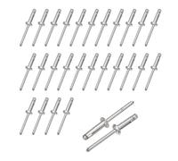 sourcing map 50 remaches de aluminio de cabeza grande de 3/16 x 3/4 pulgadas, remache ciego de cabeza multiagarre para reparaciones automotrices, kayak, barcos, edificios, contenedores