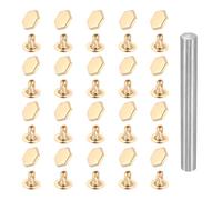 sourcing map 50 remaches de cristal de 10 mm con diamantes de imitación rápidos con herramienta de instalación de acero para ropa, tela de cuero, manualidades, decoración, manualidades, manualidades