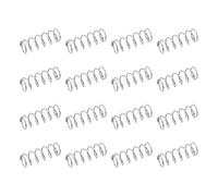 sourcing map 50 resortes de compresión de acero inoxidable 304, 0.3 mm x 4 mm x 10 mm, resorte pequeño y pequeño para reparación del hogar y bricolaje, taller y uso industrial, (tono plateado)