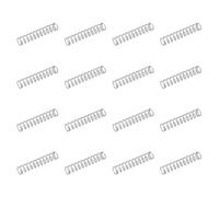 sourcing map 50 resortes de compresión de acero inoxidable 304, 0,8 mm x 6 mm x 30 mm, tono plateado