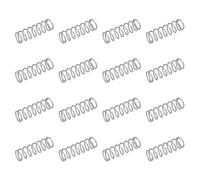 sourcing map 50 resortes de compresión de acero inoxidable 304, 0,8 mm x 8 mm x 25 mm, tono plateado