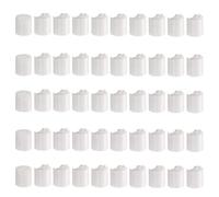 sourcing map 50 tapas superiores de disco de plástico de polipropileno, 20/410 tapas de prensa de repuesto, tapas dispensadoras duraderas para botellas exprimibles, botellas recargables, plástico