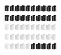 sourcing map 50 tapas superiores de disco de plástico PP, tapas de prensa de repuesto 18/410, tapas dispensadoras duraderas para botellas exprimibles, botellas recargables, plástico, vacías, champú