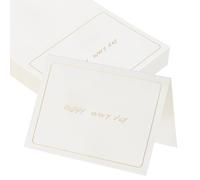 sourcing map 50 tarjetas Happy Every Day, 5.5 x 3.7 pulgadas, tarjetas de felicitación plegadas en blanco con borde de lámina dorada para regalo de deseos, boda, graduación, cumpleaños, invitaciones