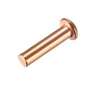 sourcing map 50 uds Remaches sujetadores de Cobre sólido de Cabeza redonda de 1/8" x 15/32"