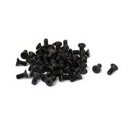sourcing map Tornillo M2,5 x 6 mm de acero inoxidable con cabeza avellanada plana hexagonal, 50 unidades, de la marca Sourcingmap®