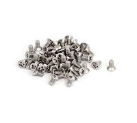 sourcing map Tornillos Phillips M3 de 6 mm avellanados de cabeza plana. 50 unidades