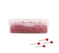 sourcing map 500 Piezas 1/8 Pulgadas Mapa Empuje Pasadores Pulgar Tachuelas Redonda Cabeza Tachuelas Corcho Tableros Imágenes Colgador para Hogar Oficina Rojo