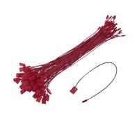 sourcing map 500 piezas de cuerda de nailon para colgar de 6.7 pulgadas, pasadores de cierre a presión, etiquetas de plástico para ropa, etiquetas de cuerda con cuerda, color rojo vino