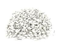 sourcing map 500 x Alambre Conector Engarzado Casquillo Aislante Blanco E7508 20AWG 0.75 mm 2