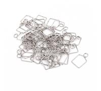 sourcing map 50pcs 12mm Ancho Clip Conector de Fijación Tono Cromo de Lámpara de araña de Cristal