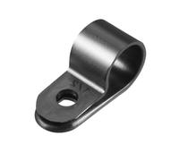 sourcing map 50pcs Abrazadera de Cable de Nylon de tipo R Clip Organizador de Cuerda para la gestión de cables de 12,7 mm negro CC-3