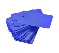 sourcing map 50pcs Etiqueta de Envio Impermeable, 5x3cm (L*An) PVC Etiqueta con Agujero de Ojal Marcador Plástico para Almacenamiento Producto Identificación Válvula Marcado, Azul