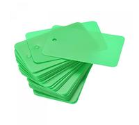sourcing map 50pcs Etiqueta de Envio Impermeable, 5x3cm (L*An) PVC Etiqueta con Agujero de Ojal Marcador Plástico para Almacenamiento Producto Identificación Válvula Marcado, Verde