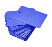 sourcing map 50pcs Etiqueta de Envio Impermeable, 6x4cm (L*An) PVC Etiqueta con Agujero de Ojal Marcador Plástico para Almacenamiento Producto Identificación Válvula Marcado, Azul
