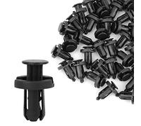 sourcing map 50Pcs Grapa De Vehículo Guardabarros Parachoques 16mm Clip Negra 1cm Agujero Clips De Sujeción para Grapas Puerta