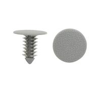 sourcing map 50Pcs Gris Clip De paragolpes Puerta Panel Molduras 18mm Grapa 8mm Agujero