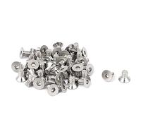 sourcing map 50pcs M3x5mm de acero inoxidable de cabeza plana hexagonal | tornillos avellanados tornillo