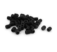 sourcing map 50pcs M6 x 8mm Tornillos prisioneros de punto Hex Taza negro