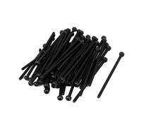 sourcing map 50pcs sourcingmap® M2x40mm Tornillo moleteado perno negro
