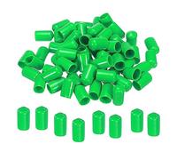sourcing map 50uds 12mm Goma Extremo Tapas Cubierta PVC Vinilo Tornillo Rosca Protector Redondo Cable Estante Tapas para Tornillo Perno Tubería Valla Poste, Verde