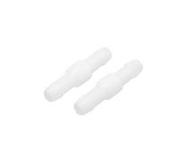 sourcing map 50uds 3mm Diámetro Interior Recto Plástico Blanco Conector de Tubo de Combustible Agua Aire