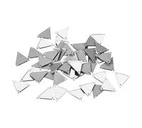 sourcing map 50uds Coser Acrílico Irregular Espejo Pieza Bricolaje Espejadas Imitación Diamante Cristal Espejo Cuentas para Vestidos de noche Tela Prenda Plata