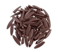 sourcing map 50uds Plástico Bolsillo Agujero Tapones, Tapones 9mm Inclinados Agujero Tapas para Bolsillo Agujero Plantilla Madera Trabajando Herramienta Accesorios, Oscuro Marrón